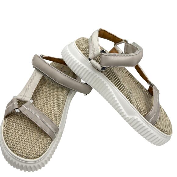 Voile Blanche Lisa Platform sandals size 38 US 8 cream beige Hook-and-loop - Picture 7 of 9